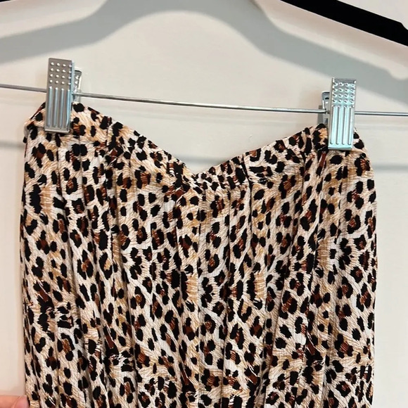Jumpsuit Leopard Print Size Small Strapless Tie Waist Animal Print Pattern - Picture 4 of 9
